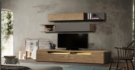 Tv wall unit set Luce